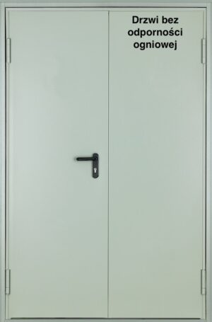 Drzwi stalowe bez odporności ogniowej (bezklasowe) dwuskrzydłowe